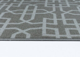 Machine Washable Cubed Trellis Design Anti Slip Doormats Dark Grey 57X90 Cm - thumbnail 3