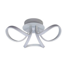 Luminosa Lighting Luminosa Knot Blanco Ceiling 48Cm Round 3 Looped Arms 36W Led 4000K, 2520Lm, White/frosted Acrylic, 3Yrs Warranty - thumbnail 1