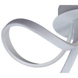 Luminosa Lighting Luminosa Knot Blanco Ceiling 48Cm Round 3 Looped Arms 36W Led 4000K, 2520Lm, White/frosted Acrylic, 3Yrs Warranty - thumbnail 4