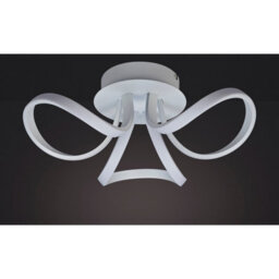 Luminosa Lighting Luminosa Knot Blanco Ceiling 48Cm Round 3 Looped Arms 36W Led 4000K, 2520Lm, White/frosted Acrylic, 3Yrs Warranty - thumbnail 2