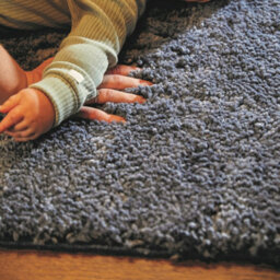 Washable Blue Thick Shaggy Rug, Easy To Clean Rug, Plain Rug, Modern Rug For Living Room, & Dining Room-80Cm X 120Cm - thumbnail 3