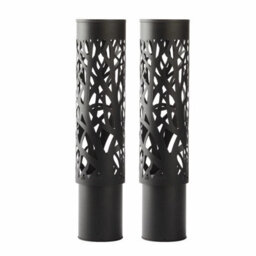 Xample Solar Bollard Light 2 Pack Black Steel Outdoor Garden Pathway Lights Solar Powered Led 25 Lumens Waterproof Garden Lighting - thumbnail 3