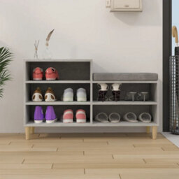 Walplus Shoe Cabinet Concrete Grey 102X36X60 Cm Engineered Wood - thumbnail 3