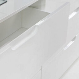 Wyld Haus Leipzig White Gloss Chest Of 4 Drawers And 1 Door - thumbnail 6