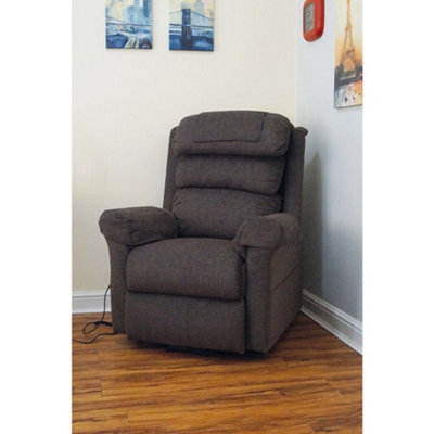 Loops Comfortable Wall Hugging Rise & Recline Arm Chair With Mink Chenille Fabric - image 1