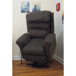 Loops Comfortable Wall Hugging Rise & Recline Arm Chair With Mink Chenille Fabric - thumbnail 2