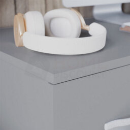 Grey Modern Dressing Table Desk Dresser Makeup Wooden Bedroom Furniture - thumbnail 4