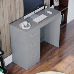 Grey Modern Dressing Table Desk Dresser Makeup Wooden Bedroom Furniture - thumbnail 5