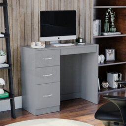 Grey Modern Dressing Table Desk Dresser Makeup Wooden Bedroom Furniture - thumbnail 3