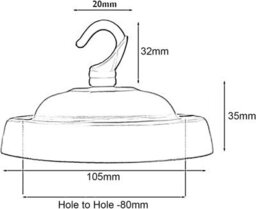 White Ceiling Rose With Hook 105mm Metal Ceiling Plate For Pendant Light Fittings Chic Flush Mount Canopy For Indoor Lighting - thumbnail 2