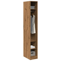 Berkfield Wardrobe Artisian Oak 30X50X200 Cm Engineered Wood - thumbnail 3