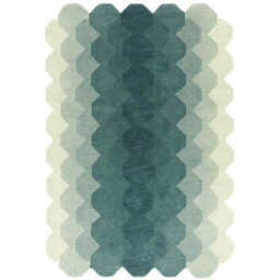 Blue Grey Teal Abstract 12mm Thick Stain-Resistant Rug For Bedroom, & Living Room, Easy To Clean Wool Rug-200Cm X 290Cm - thumbnail 5
