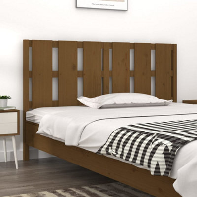 Berkfield Bed Headboard Honey Brown 155.5X4X100 Cm Solid Wood Pine - image 1