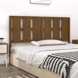 Berkfield Bed Headboard Honey Brown 155.5X4X100 Cm Solid Wood Pine - thumbnail 3