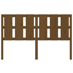 Berkfield Bed Headboard Honey Brown 155.5X4X100 Cm Solid Wood Pine - thumbnail 4