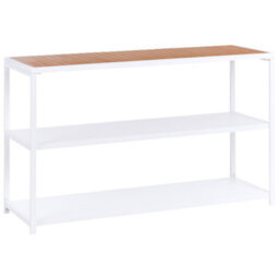 Beliani Outdoor Kitchen Island Avetrana Metal Brown/ White - thumbnail 1
