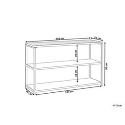 Beliani Outdoor Kitchen Island Avetrana Metal Brown/ White - thumbnail 3