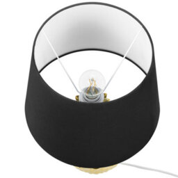 Beliani Pineapple Table Lamp In Gold With Black Ceramic Base - 32Cm Dia X 52Cm H, Warm White Shade - thumbnail 5
