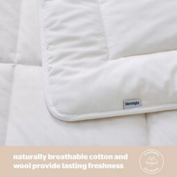 Silentnight Natural Wool Heavyweight Duvet - Breathable, Temperature Regulating Autumn & Winter Quilt In 3 Sizes - thumbnail 4