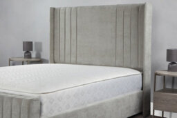 Sloomy Elise Wing Back Bed Frame With Sprung Memory Foam Mattress- Silver Plush- King - thumbnail 3