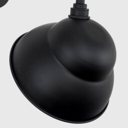 Valuelights Porter Pair Of Porter Ip23 Rated Black Metal Swan Neck Decorative Outdoor Wall Lights With Light Shades - thumbnail 3