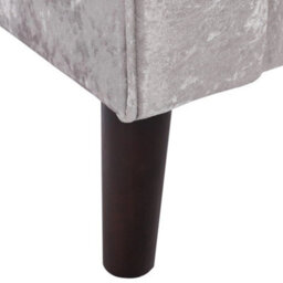 Sliver Grey Linen Velvet Upholstered Bed End Bench Window Seat Ottoman Pouffe Stool 2 Seater - thumbnail 4