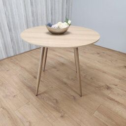 Kosy Koala Modern Round Dining Table Set With 4 Grey Plastic Chairs Dining Room Furniture - thumbnail 9