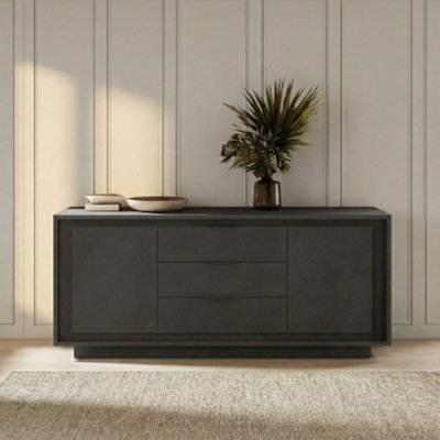 FurniComp LTD Furnicomp Berlin 2 Door 3 Drawer 180Cm Grey Sideboard - image 1