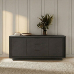 FurniComp LTD Furnicomp Berlin 2 Door 3 Drawer 180Cm Grey Sideboard