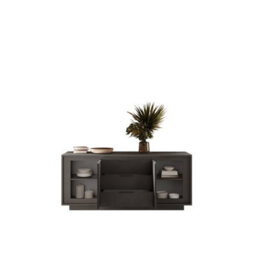 FurniComp LTD Furnicomp Berlin 2 Door 3 Drawer 180Cm Grey Sideboard - thumbnail 3
