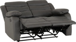 Seconique Roma 3 And 2 Seater Recliner Suite With Cup Holders Grey Faux Leather - thumbnail 4