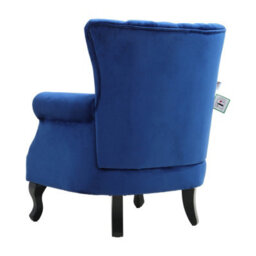 Living And Home Dark Blue Vintag Armchair With Rubberwood Legs, 90Cm H - thumbnail 4