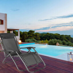 Vivo Zero Gravity Garden Chair Outdoor Reclining Sun Lounger Portable Beach Recliner - thumbnail 5