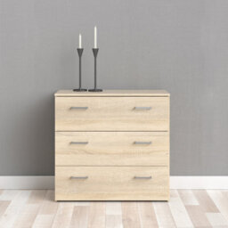 Furniture To Go Space Chest Of 3 Drawers In Oak (W) 74.1 X  (H) 69.9 X  (D) 35.9Cm - thumbnail 9