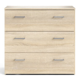 Furniture To Go Space Chest Of 3 Drawers In Oak (W) 74.1 X  (H) 69.9 X  (D) 35.9Cm - thumbnail 3