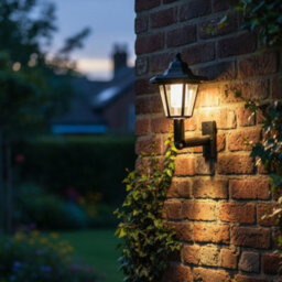 Carbeth Plants Solar Wall Lantern - Outdoor Garden Wall Light With Automatic Dusk To Dawn Sensor - Energy Efficient - thumbnail 1