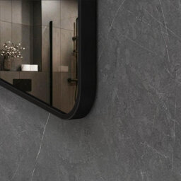 Royal Bathrooms Elmore 600 X 800mm Wall Mounted Bathroom Mirror Hanging Horizontal/vertical Matt Black Aluminium Framed Non-Led - thumbnail 6