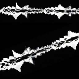 Premier Decorations Limited Foil Christmas Garland Ceiling Decoration Premier Silver & White Garland 2.7M