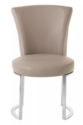 Orsina Versatile Greay Faux Leather Dining Chair, Durable Chair For Dinner, Sleek Luxury Chair For Livingroom - image 1