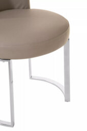 Orsina Versatile Greay Faux Leather Dining Chair, Durable Chair For Dinner, Sleek Luxury Chair For Livingroom - thumbnail 6