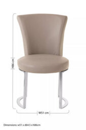 Orsina Versatile Greay Faux Leather Dining Chair, Durable Chair For Dinner, Sleek Luxury Chair For Livingroom - thumbnail 7