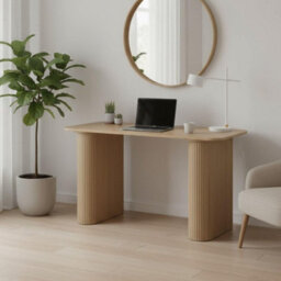 Home Source Monroe Modern Oak Effect Home Office Computer & Writing Desk - thumbnail 2