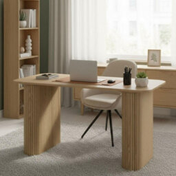 Home Source Monroe Modern Oak Effect Home Office Computer & Writing Desk