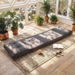 Grey Comfy Padded 5 Level Adjustable Floor Chair Reading Meditation Lazy Lounger - thumbnail 4