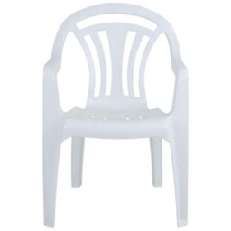 HEATON WHOLESALE 8 X Strong White Indoor Outdoor Picnic Camping Low Back Garden Patio Chairs - thumbnail 2