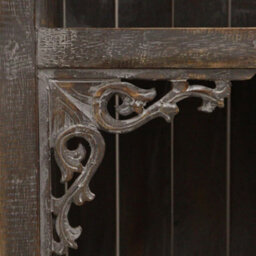 Serenityy Albasia Bathroom Cabinet Greywash - 120Cm H, 66.7Cm W, 40Cm D, Hand-Painted Rustic Finish - thumbnail 3