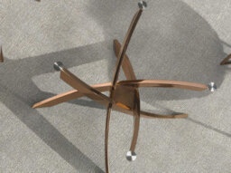 Angel Cerda Rectangular Dining Table In Tempered Glass And Pink Steel - thumbnail 5
