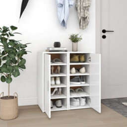 Berkfield Shoe Cabinets 2 Pcs White 32X35X70 Cm Engineered Wood