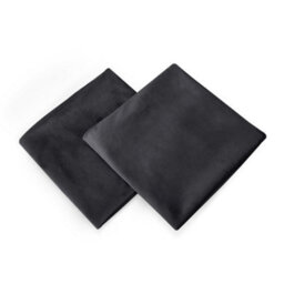 Deconovo Set Of 2 Velvet Cushion Covers 50 X 50 Cm Dark Grey - thumbnail 2