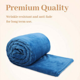 Alivio Faux Fur Mink Throw Luxury Super Soft Plain Bed Sofa Settee Throw Blanket, Medium, Ocean Blue - thumbnail 3